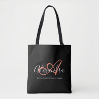 Flickigt korallrosa elegant namnmonogram i script