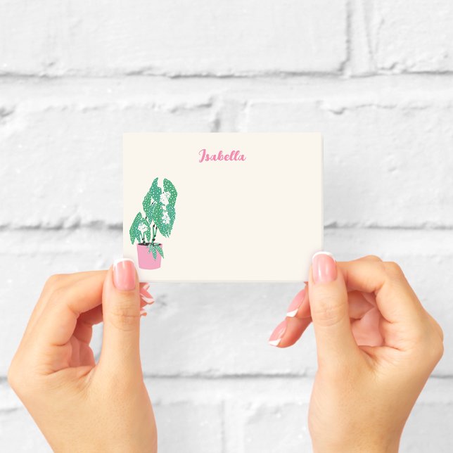 Flickigt krukväxt Rosa Namn Anteckningar Post-it Block (Skapare uppladdad)