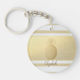 Flickigt moderna guldränder, guldananas  