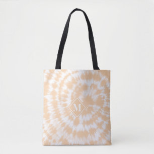 Flickigt orange monogrammerat tie-dye-mönster tygkasse