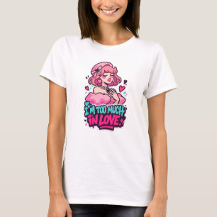 Flickigt rosa gatukonstlogo – Jag är för kär  T Shirt