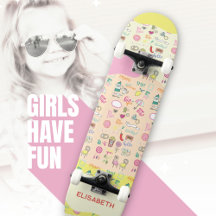 Flickigt rosa kawaii klotter