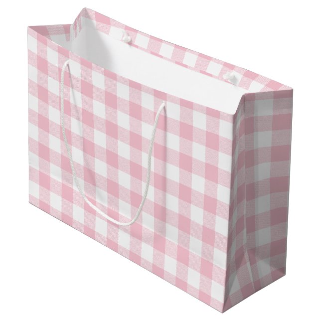 Flickigt rosa pastellrutigt mönster (Framsidan Vinklad)