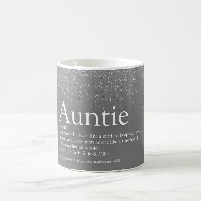 Flickigt Silver Glitter Cool Faster Definition Kaffemugg (Center)