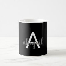 Flickigt svart vitt modernt monogramnamn