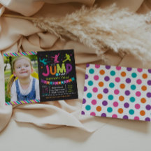 Flickjump & Play Bouni House Birthday-inbjudningar