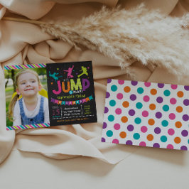 Flickjump & Play Bouni House Birthday-inbjudningar Inbjudningar