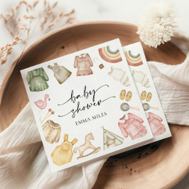 Flickkläder Babyskor Napkins Pappersservett