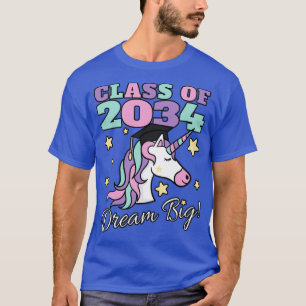 Flickklass 2034 - tillväxt med mig Magic Unicorn T Shirt