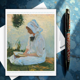 Flickläsning av en ström, Sargent 1888 Vykort