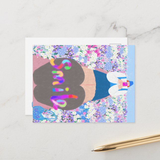 flickleende helg vykort (Fram/Back In Situ)