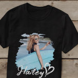 Flicklkompis Grunge Heart Simple Modern Coola Phot T Shirt<br><div class="desc">Denna enkla och moderna design består av modern,  enkel,  lekfull skripttypografi. Lägg till fotot för anpassningsbar.</div>