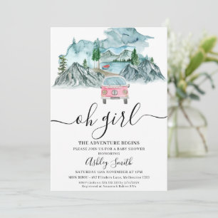 Flickls Äventyr börjar med Wilderness Baby Shower Inbjudningar