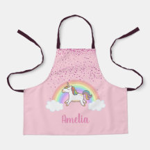 Flickls Cute Rosa Unicorn Rainbow Personlig Kids