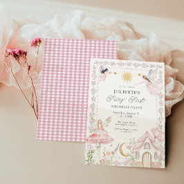 Flickls Fairy First Magic Garden Birthday Inbjudningar