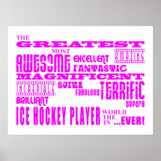 Flickls Ice Hockey : Rosa Underbarare Ice Hockey P Poster