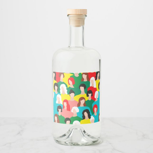 Flickmakt Spritflaskor Etikett (Framsida)