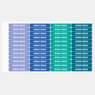Flicknamn etiketter vattentäta, sjöjungfru havsfär