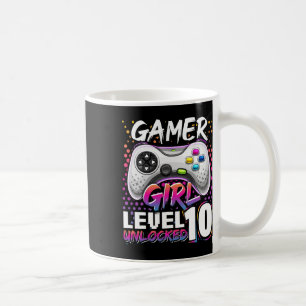 Flicknivå 10 Olåst videospel, födelsedagsgåva Gi Kaffemugg