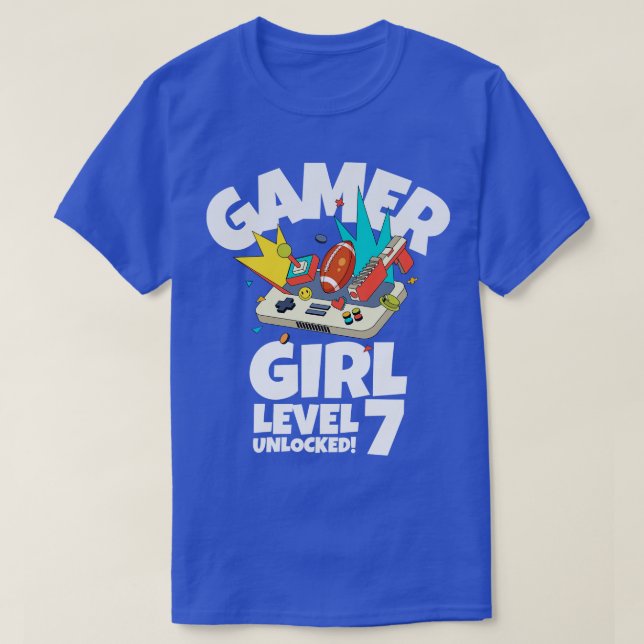 Flicknivå 7 olåst t shirt (Design framsida)