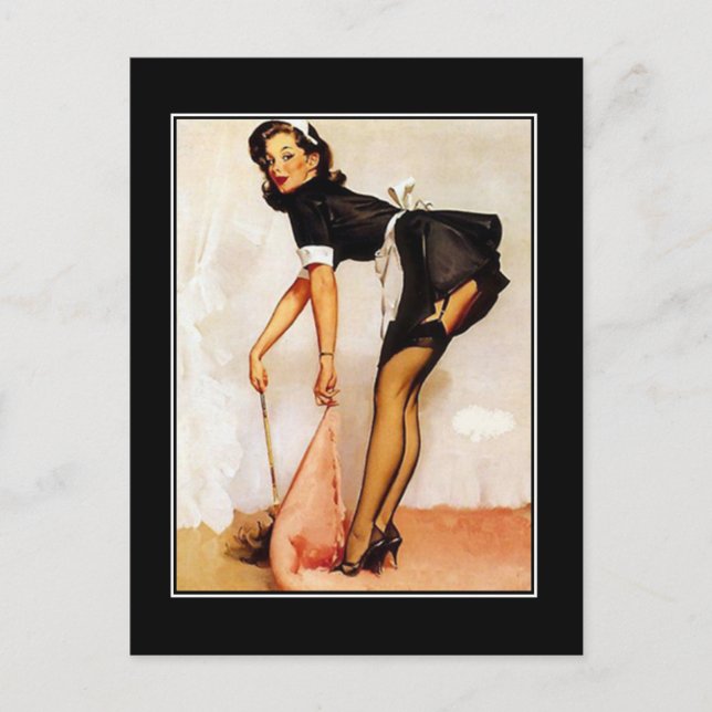 Flickor 1950-tal Pin-up-flicka vykort (Framsida)