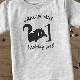 Flickor 1-årsdag Söt Liten Katt Ålder Barn T-Shirt