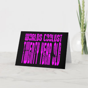 Flickor 20:e födelsedag Rosa World Coolest 20 Kort