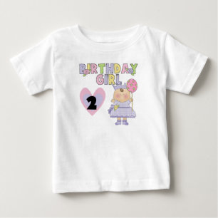Flickor 2:a födelsedag Tshirts och gåvor