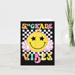 Flickor 5:e Klass Vibes Smile Ansikte Back to scho Kort