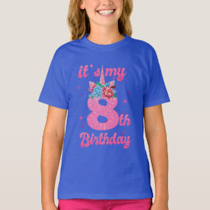 Flickor 8 år gamla gåvor, 8:e födelsedagsflickorna t shirt