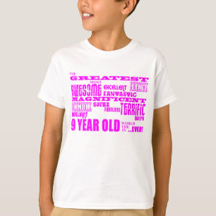 Flickor 9:e födelsedag: Rosa Underbarare 9 år T-shirt