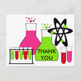 Flickor alla om Science Tack Postcard Vykort
