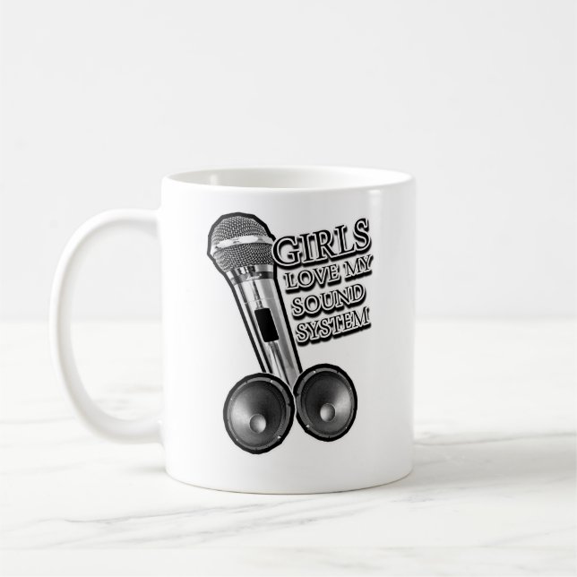 Flickor älskar mitt SOLIDA SYSTEM Kaffemugg (Vänster)