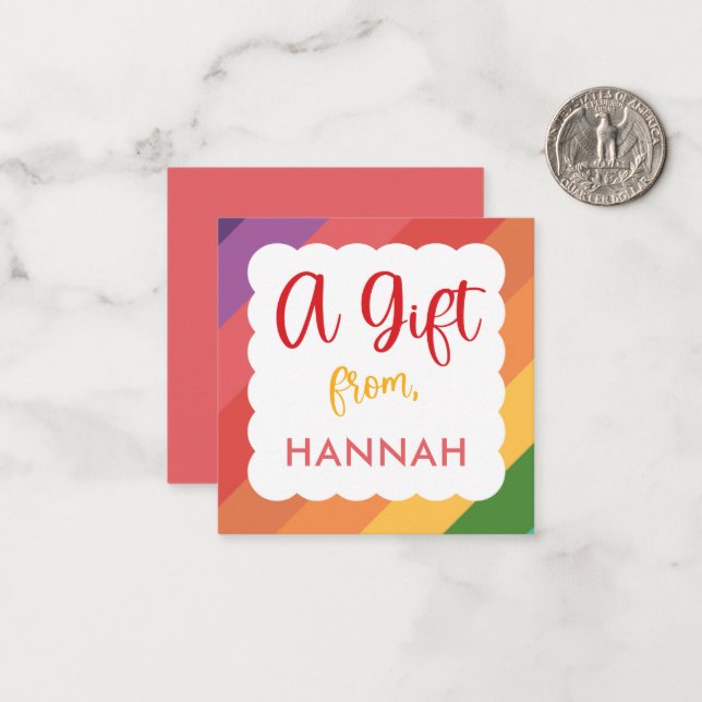 Flickor - anteckningskort för födelsedagskorgen (Fram/Back In Situ)