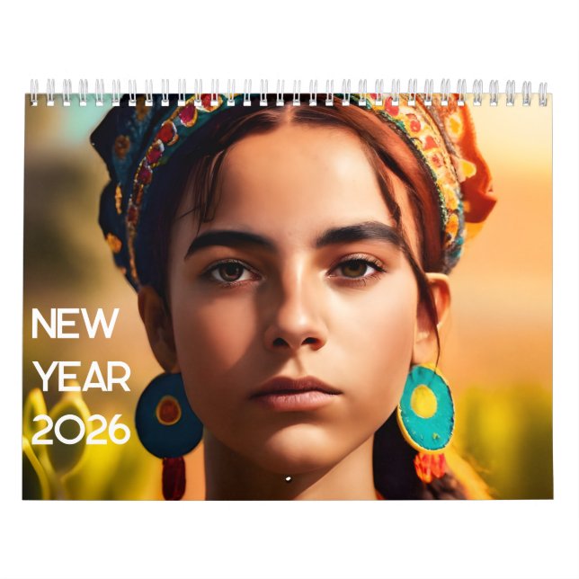 Flickor av alla nationaliteter Nytt år 2025 Kalender (Omslag)
