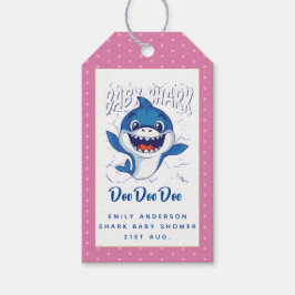 Flickor BABY SHARK Shower Doo Cute Rosa Customized Presentetikett