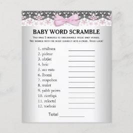 Flickor, babyskor Games Ord Scramble Rhyme Quiz