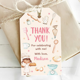 Flickor Baking First Födelsedagsfest Presentetikett