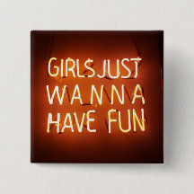 Flickor, bara Wanna Square-knapp