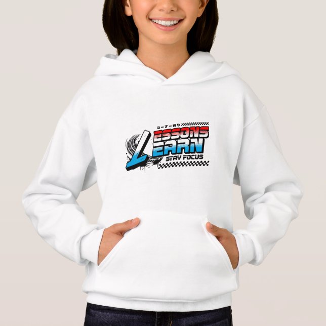 Flickor/Barn FOKUSERA LEKTIONER LÄR DIG PULLOVER H T Shirt (Framsida)