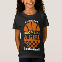 Flickor Basketball Ring som en flicka T-Shirt