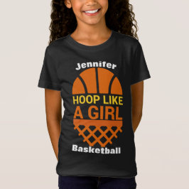 Flickor Basketball Ring som en flicka T-Shirt