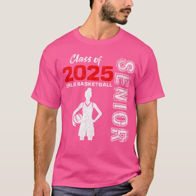 Flickor, basketboll, högre klass för 2025-flickor t shirt (Framsida)