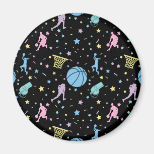 Flickor-basketspelare - Stars Mönster Magnet
