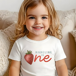 Flickor Berry Första Sommar Barn 1-årsdag T Shirt