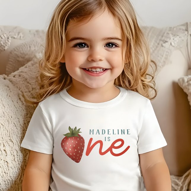 Flickor Berry Första Sommar Barn 1-årsdag T Shirt (Skapare uppladdad)