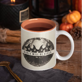 "Flickor blir flickor | Cute Witch-Thated Hallowee Kaffemugg