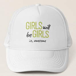 Flickor blir flickor. Fantastisk kvinnligt medinfl Keps