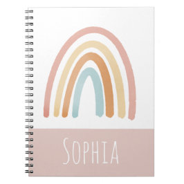 Flickor Boho och Rosa Rainbow Kids School Anteckningsbok