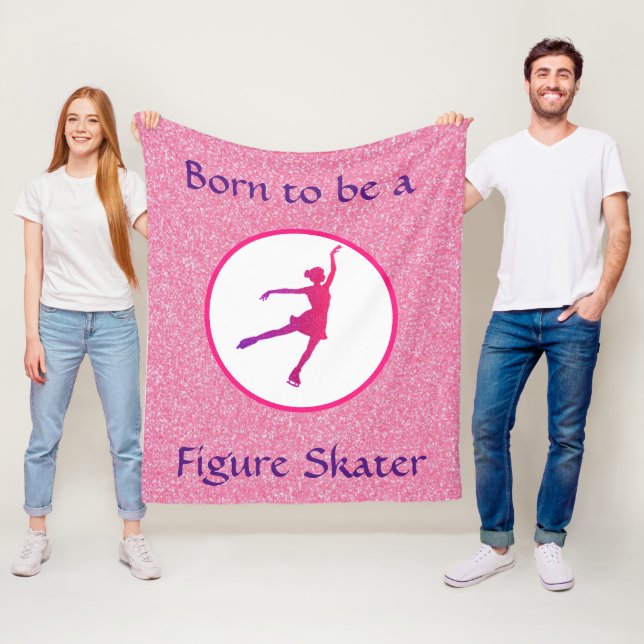 Flickor Born som ska vara en Figur-Skater Fleecefilt (På plats)